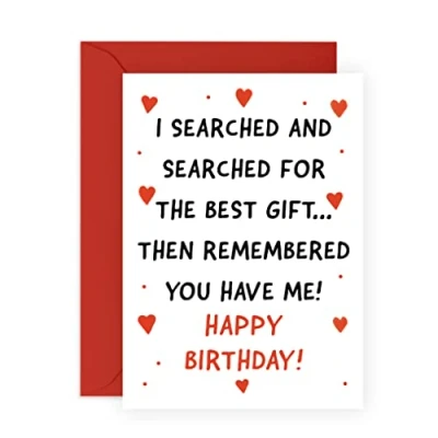 Image of Central 23 Boyfriend Birthday Card Husband From Wife Funny Cards For Women Men Him Her Gifts Girlfriend Humour Comes With Fun Stickers Made In UK