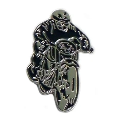 Image of Metal Enamel Pin Badge Isle of Man TT Classic Bike Cafe Racer