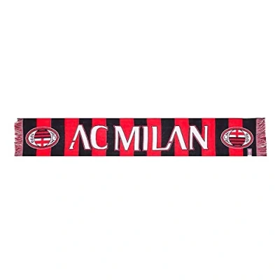 Image of ZeroPlayer Unisex Official AC Milan Jacquard Scarf, Red Black, One Size UK