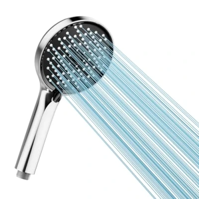 Image of Cobbe Shower Head, High Pressure Heads with 3 Modes, Water Saving Heads, Large Powerful Head for Low Pressure, Chrome/Black