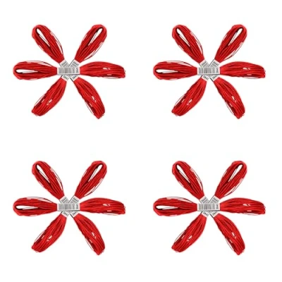 Image of Avenfair Embroidery Threads 12 Skeins per Pack, Multi Color Floss, Cross Stitch Threads, Friendship Bracelet with Free Needles, Floss Bobbins (12 Red)