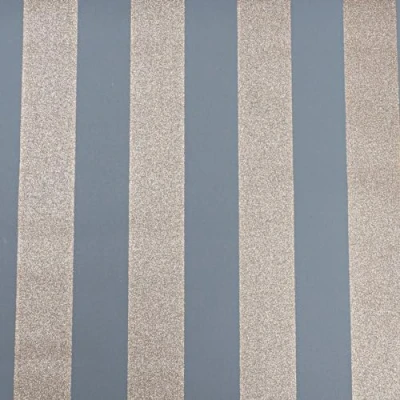 Image of SOPHIE LAURENCE Grey Gold Stripe Wallpaper Glitter Shimmer Paste The Wall Thick Heavy Duty Vinyl Designer for Feature