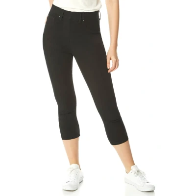 Image of Roman Womens Cropped Stretch Denim Jegging Black Size 10 UK