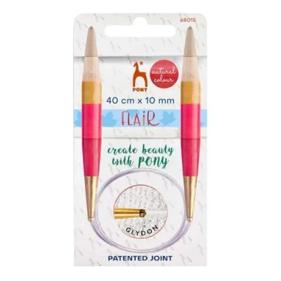Image of Pony Flair Circular knitting needles wood 40cm 10.00mm 1pc