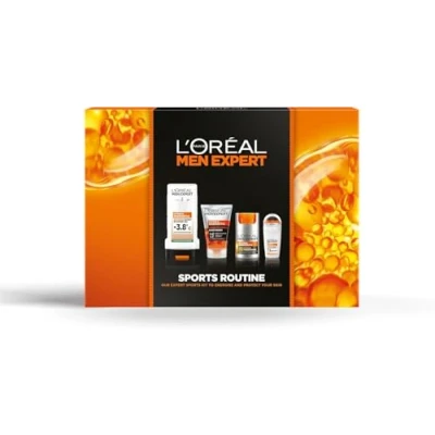Image of L&#039;Oréal Men Expert Sports Routine Gift Set for Him, Energising Face &amp; Body Skincare Routine,