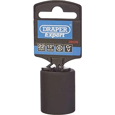 Image of Draper Impact Socket, 1/2&quot; Sq. Dr., 22mm