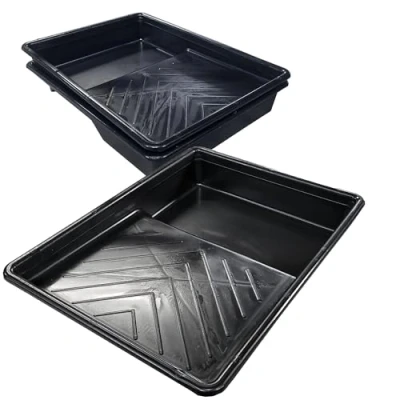 Image of Plastic Paint Tray 9&quot; Painting Durable Decorating Roller Ideal For Trade &amp; DIY Rollers Up To Wide Pack of 3 Trays UK Made