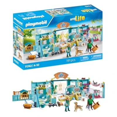 Image of Playmobil My Life Animal Hotel Toy for Kids Figures Set Children Aged 4+ 71742
