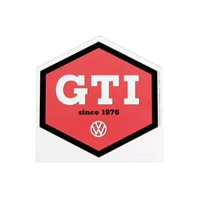 Image of BRISA VW Collection Volkswagen Polycarbonate Ice Scraper Windshield Snow Remover Winter Car Accessory in GTI Design (Hexagon/Red)