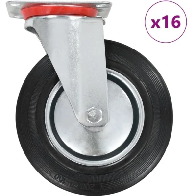 Image of 16 pcs Swivel Casters 200 mm Vidaxl