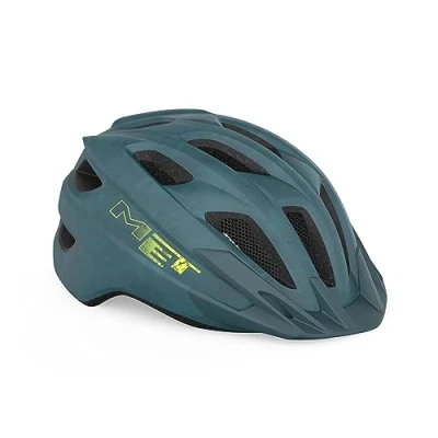 Image of MET Crackerjack Children&#039;s Cycling Helmet In Petrol One Size (52 57 cm)