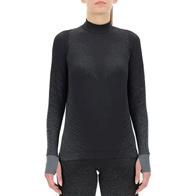 Image of UYN O102125 RUNNING EXCELERATION LONG SL.TURTLE NECK T shirt Women&#039;s Black cloud S