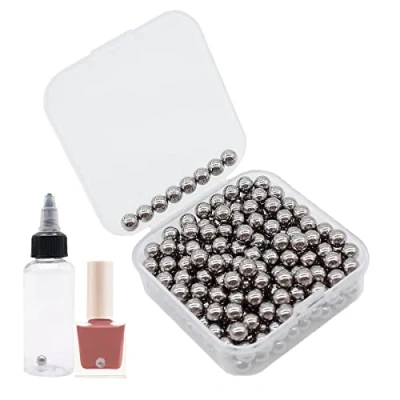 Image of 250 pcs Paint Mixing Balls Stainless Steel Agitator for Model Paints, 5.5mm