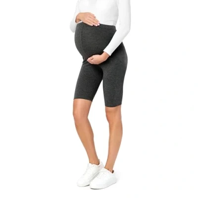 Image of Be Mammy Womans Short Maternity Leggings Tights BE20 228(Dark Melange, XL)