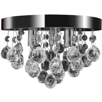 Image of vidaXL Pendant Ceiling Lamp Crystal Design Chandelier Chrome
