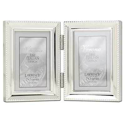 Image of Lawrence Frames Metals Frame, 2.5x3.5 Double, Silver, 2 Count