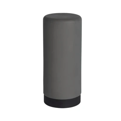 Image of WENKO Dispensador Easy Squeez e gris, Silicone, Grey/Black, 14 x 6 cm