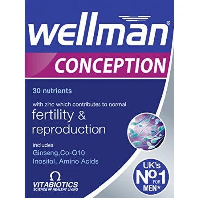 Image of Wellman Conception and Fertility Vitamins Support Tablets for Men, 30 Day Supply, by Vitabiotics