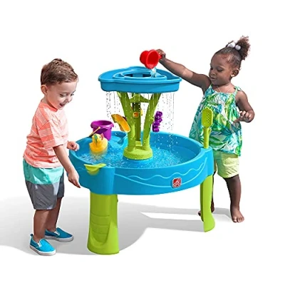 Image of Step2 Summer Showers Splash Water Table with 8 accessories Play Table, Activity for the garden