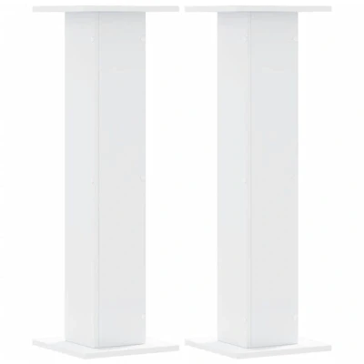 Image of vidaXL Plant Stand 2pcs White 30x30x95cm Engineered Wood, Flower Stand, Pot Indoor Table