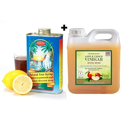 Image of Madal Bal Natural Tree Syrup Lemon Detox 1000ml + PSN Apple Cider Vinegar with The Mother 500ml