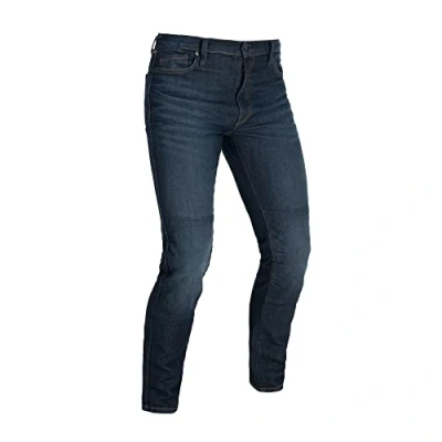 Image of Oxford Men&#039;s OA AAA Slim Jeans Motorcycle, Blue Dark Aged, Short