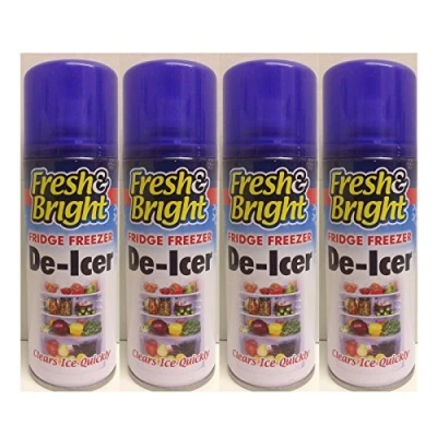 Image of Wilsons Direct Anti Bacterial Fridge Freezer De Icer Spray Deicer Cleaner Genuine Fresh &amp; Bright 200ml Quick Ice Remover