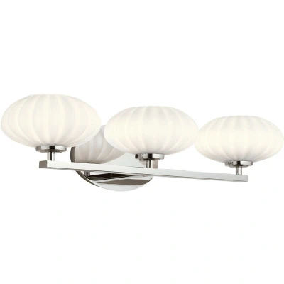 Image of Kichler Pim Bathroom Wall Lamp Polished Chrome, 3000K, IP44