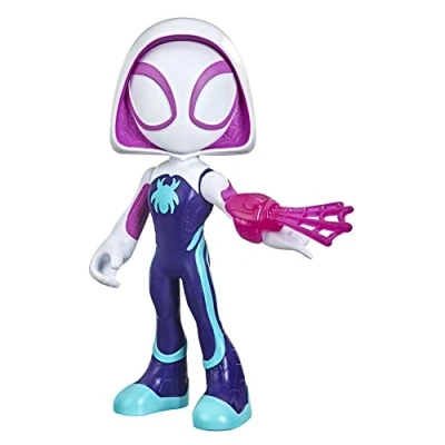 Image of SPIDEY AND HIS AMAZING FRIENDS Marvel Supersized Ghost Spider Action Figure, Preschool Superhero Toys