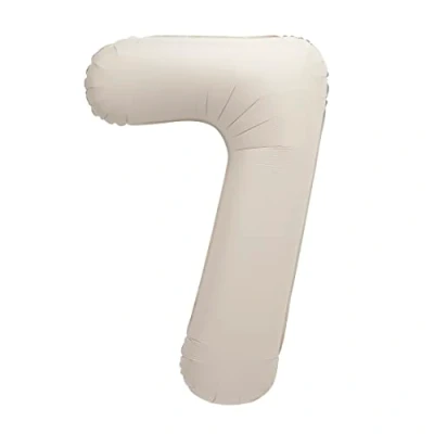 Image of Giant Foil Number 7 Balloon 86 cm Matte Nude Colour 1 Count (Pack of 1)