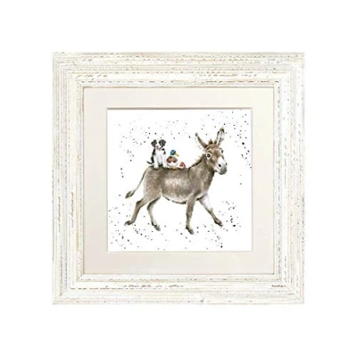 Image of Wrendale Designs &#039;The Donkey Ride&#039; Framed Card White