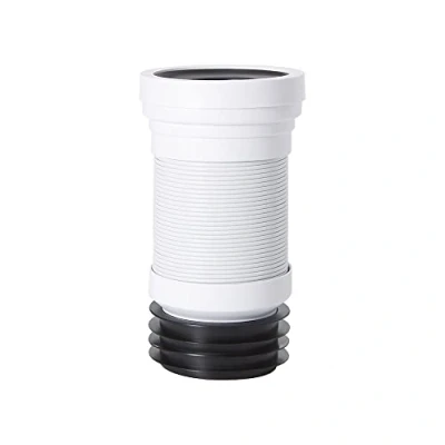 Image of Milano Bathroom Flexible Plastic Close Coupled Toilet WC Straight Connector