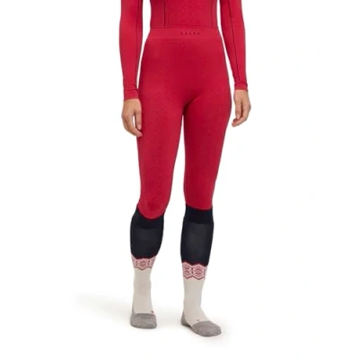 Image of FALKE Women&#039;s Maximum Warm 3/4 W TI Functional Yarn Quick Dry 1 Piece Base Layer Bottom, Red (Red 8644) Trend, S