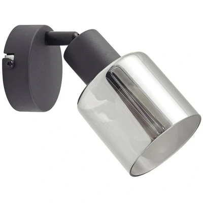 Image of Lindby ceiling light Netty, 1 bulb, grey, glass