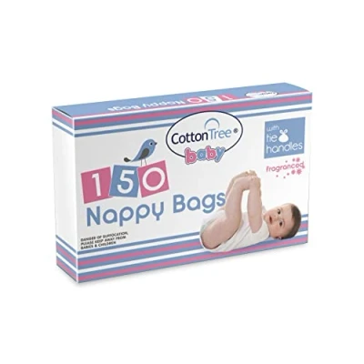 Image of Nappy Bags Pack of 150 By Cotton Tree