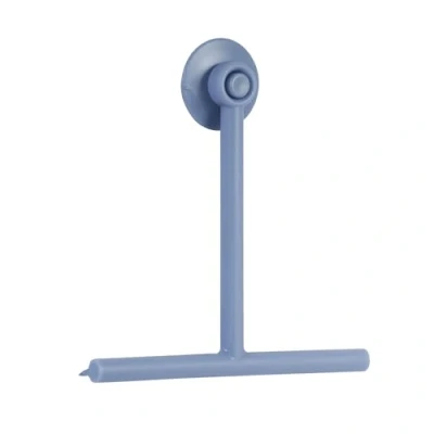 Image of Showerdrape Rocco Glass Window Squeegee for Cleaning Bathrooms Showers Screen Wiper Mirror Cars (Blue)