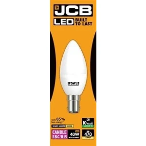 Image of 10 x JCB 6 W LED SBC / B15 Matt Candle Bulb 3000 K Warm White 470 lm (S10980)