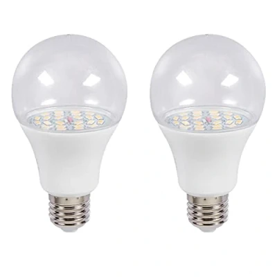 Image of HYKITDAY 2 PCS LED Grow Light Bulbs Full Spectrum Bulb for Indoor Plants Seedlings Flowers Greenhouse E27, White
