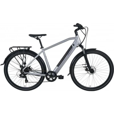Image of FALCON Horizon Cross Bar Electric Bike Silver &amp; Black, Silver/Grey,Black