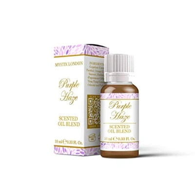 Image of Mystix London Purple Haze Scented Oil Blend 10ml Rich Ylang with Zesty Citrus