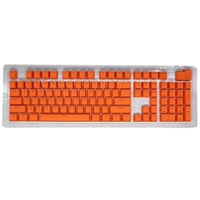 Image of Archuu PBT Keycaps, 108 Keys P9 Mechanical Keyboard Key Caps Backlit Character Translucent DIY Keycaps,for 61/64/87/104/108 Keyboards(orange)