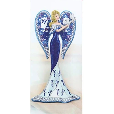Image of DairyDing 5D Diamond Art Painting Kits Dress Lady Full Round Drill Elegant Gem Craft for Home Wall Decor Gift Adults and Kids 12 x 24 inch , Clear