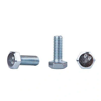 Image of (Pack of 30 pcs) DIN 933 Zinc Plated Steel Hexagon Bolts M8 x 20 mm 8.8 Grade, Hex Screws, Fully Threaded, Head, Tap Bolt (30, mm)