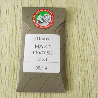 Image of HONEYSEW 10PCS ORGAN Flat Shank Needles 15X1 HAX1 130/705H SIZE 8,11,12,14,16,18,21,22 (Organ 90/14)