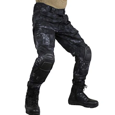 Image of zuoxiangru Men&#039;s Multicam Tactical Trousers Multi Pockets Military Camo Outdoor Airsoft Combat Hunting Pants with Knee Pads (HM, Tag 34)