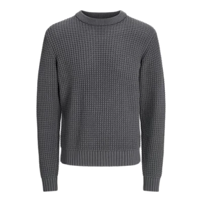 Image of JACK &amp; JONES Men&#039;s Jcozion Knit Crew Neck Bf Jumper, Pavement, S