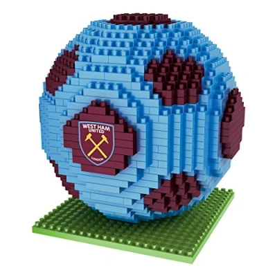Image of FOCO Officially Licensed West Ham United FC BRXLZ Bricks 3D Football Construction Building Set