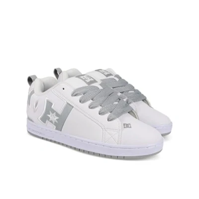 Image of DC Shoes Court Graffik Unisex Skate shoes, Size: 11, White/grey Leather and textile