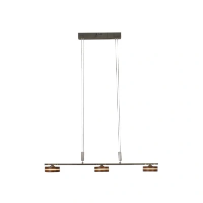 Image of Triberg Dimmable LED Bar Pendant Ceiling Light Brown 3000K