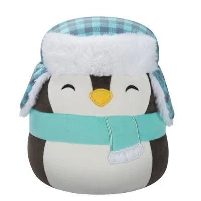 Image of Squishmallows Original 7.5 Inch Luna the Black Penguin with Hat and Scarf